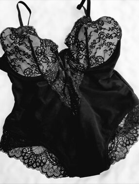 PopiLush Black Lace Shapewear Teddy Bodysuit  XL High Quality Slimming Lingerie